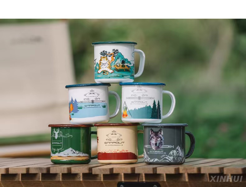 Personalized Heat Transfer Gift Camping Outing China Mugs