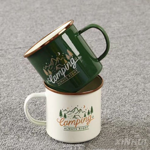 Outdoor Camping Retro Enamel Cup Convenient Coffee Cups