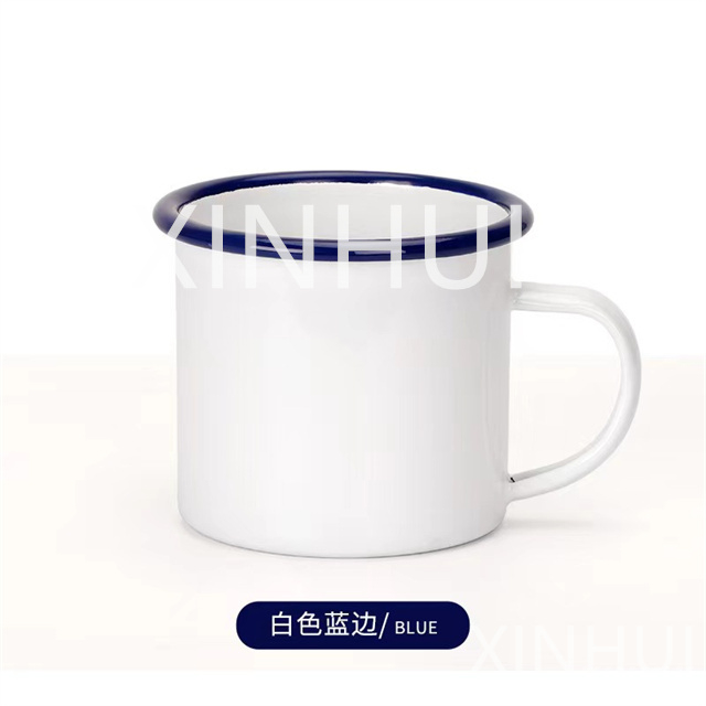 Wholesale Custom Event Gift Mug Thickened Tea Set Simple Enamel Cup