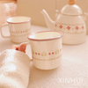 Wholesale Simple Flower Girlfriend Winter Gifts Porcelain Mug