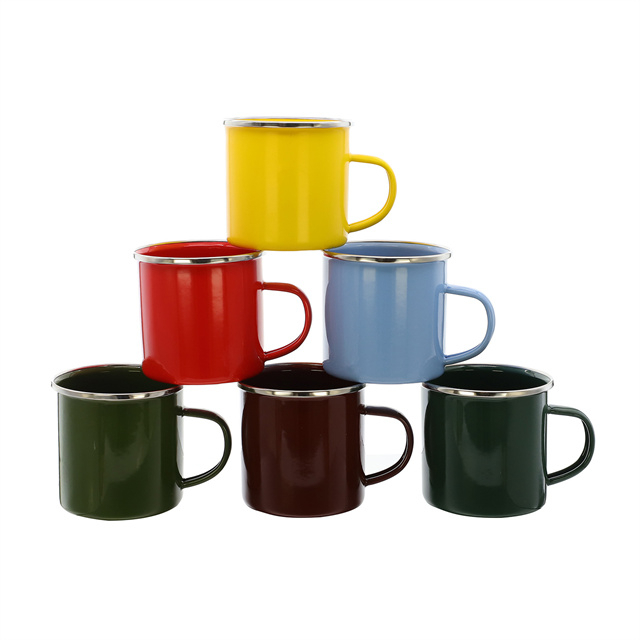 Manufacturers Wholesale Gifts Stainless Steel Wrapped Colorful Enamel Mug