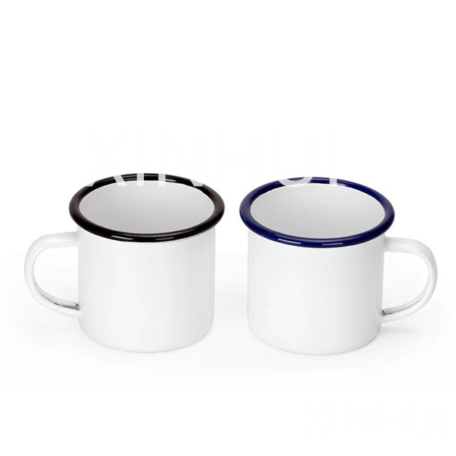 Wholesale Custom Event Gift Mug Thickened Tea Set Simple Enamel Cup