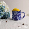 Wholesale Character Watercolor Painting Imitation Ceramic Coffee Enamelled Cup