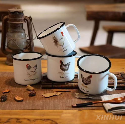 Personalized Mugs Hand-painted Retro Teacup Enamelled Coffee Mug