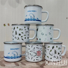 Cartoon Pattern Stainless Steel Wrap Eco-Friendly Choice Mug Enamel