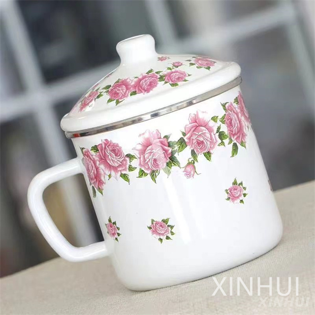 Classic Flower Large Tea Jar Cooking Utensil Retro Home Storage Heat Mug