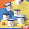 Custom Drop Strap Cover Family Warm Enamel Cup Milk Coffee Mug