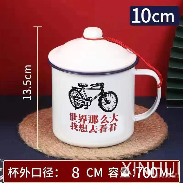 Wholesale Classic Quotes Tea Mug Home Thickened Customized Enamel Cup