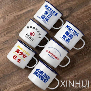 Manufacturers Custom Quote Coffee Mug Environment-Friendly Enamel Cup