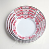 Stainless steel rimmed plate