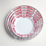 Stainless steel rimmed plate