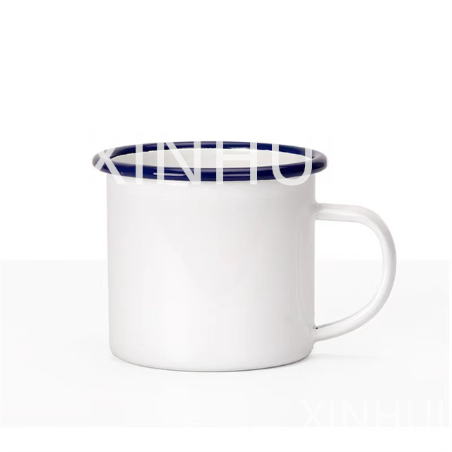 Wholesale Custom Event Gift Mug Thickened Tea Set Simple Enamel Cup