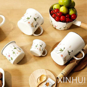 Gift Girl Friendly Item Thickened Floral Pattern Coffee Milk Cup