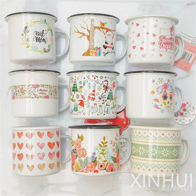 Customized Simple Imitation Ceramic High Aesthetic Enamel Mug