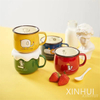 Children's Cartoon Imitation Ceramic Heated Milk Cup Kitchenware Shaped Belly Mug