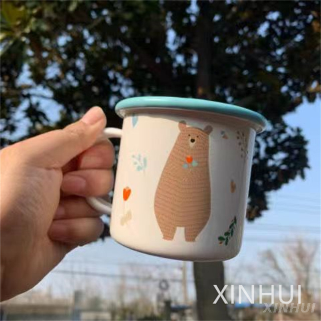 Environmental Protection Imitation Ceramic High Quality Cartoon Milk Cup