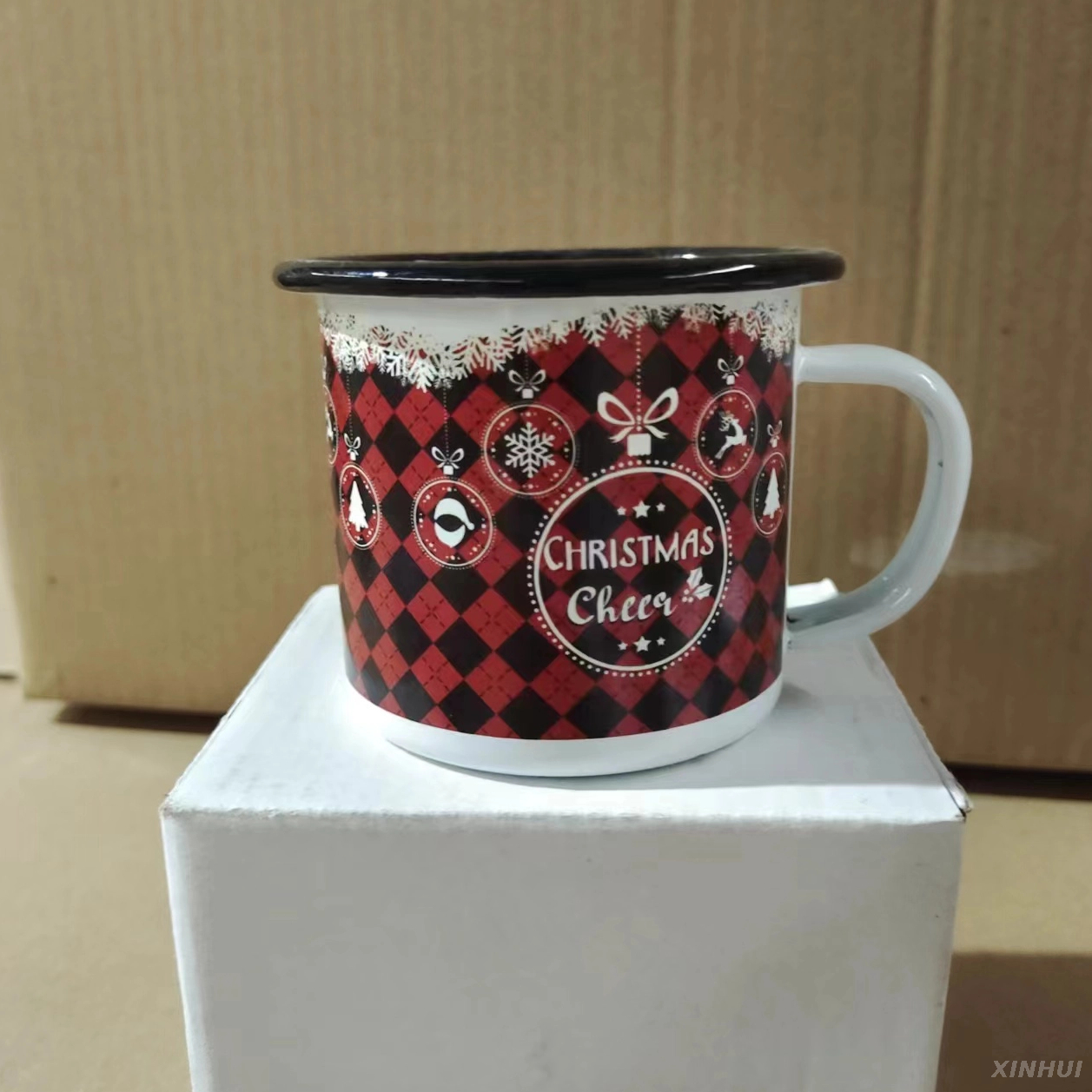 Christmas Cup Candy Box Fun Gift Enamel Cup