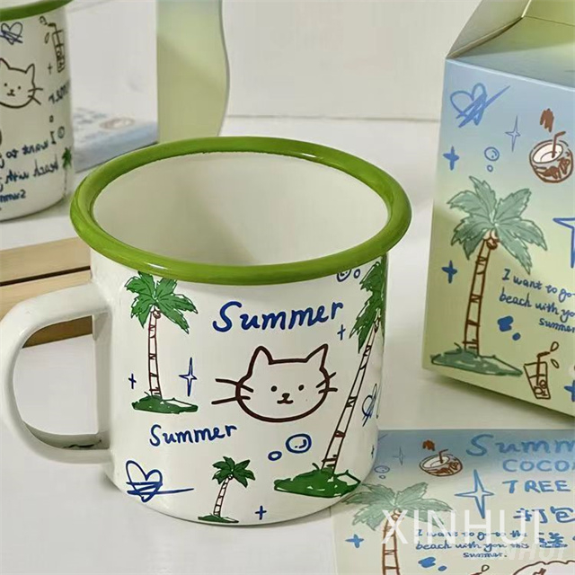 Custom Hand-painted Mugs Heating Safety Camping China Coffee Cup