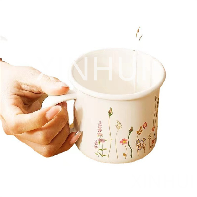 Gift Girl Friendly Item Thickened Floral Pattern Coffee Milk Cup