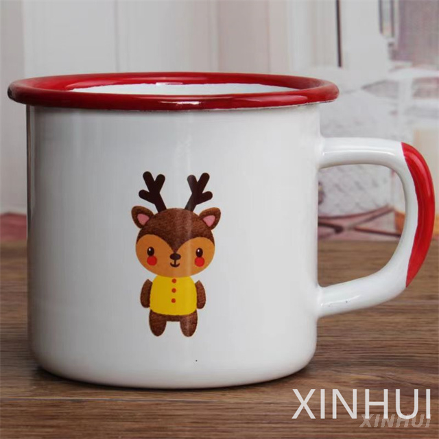 Cartoon Animal Eco-Friendly Heating Enamelled Cup Children's Gift Milk Mug