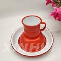 High Quality Porcelain Cup Bowl Plate Three-piece Cookware Set