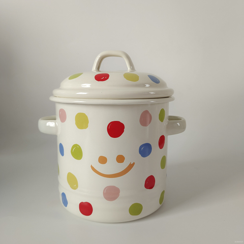 Beautiful Enamel Eco-friendly Candy Storage Jar