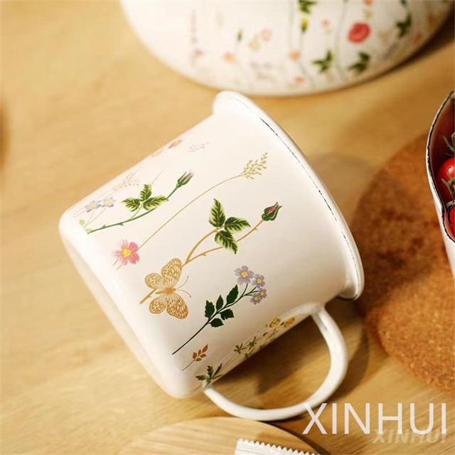 Gift Girl Friendly Item Thickened Floral Pattern Coffee Milk Cup