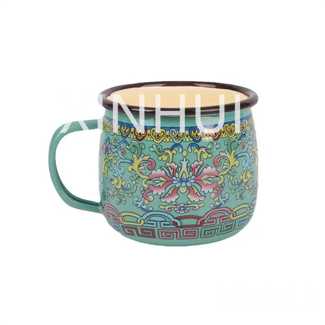 Chinese Factories Classic Elegant Enamel Teacups Customizable Tripe Cup