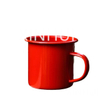 Red Imitation Ceramic Mug Thickened Milk Cup Enamel Coffee Drink Cup