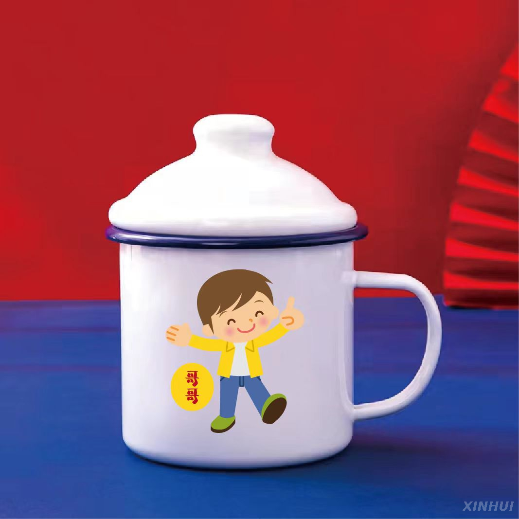 Family Gift Thick Enamel Mug Parent-child Milk Cup