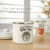 Fox Hedgehog Stainless Steel Rimmed Customized Retro Enamel Teacups