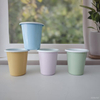 Pastel Enamel Mug Set – 4 Colors (Yellow, Pink, Green, Blue) – Minimalist Design, Stackable, Perfect for Home, Office or Gifting 