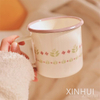 Wholesale Simple Flower Girlfriend Winter Gifts Porcelain Mug