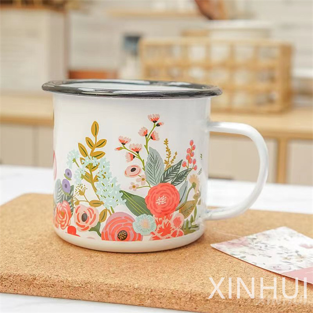 Customized Simple Imitation Ceramic High Aesthetic Enamel Mug