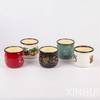 Chinese Factories Classic Elegant Enamel Teacups Customizable Tripe Cup