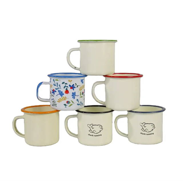 Enamel solid color mug