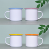 Vintage Tea Cup Wholesale Coloured Hemming Promotional Enamel Cups