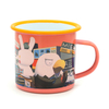 Cute cartoon print enamel milk cup