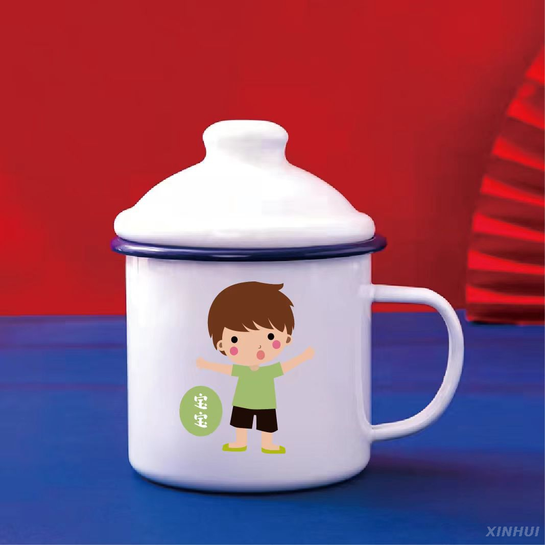 Family Gift Thick Enamel Mug Parent-child Milk Cup