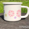 Customizable Chinese Vintage Floral Enamel Cup Set Elegant Porcelain Teacup