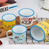 Customizable Personalized Enamel Tea Cups Handcraited Porcelain Cup