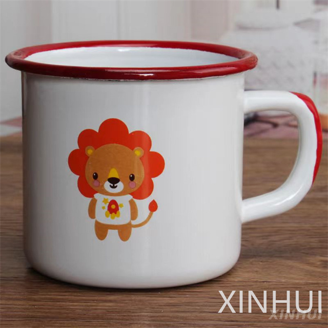 Cartoon Animal Eco-Friendly Heating Enamelled Cup Children's Gift Milk Mug