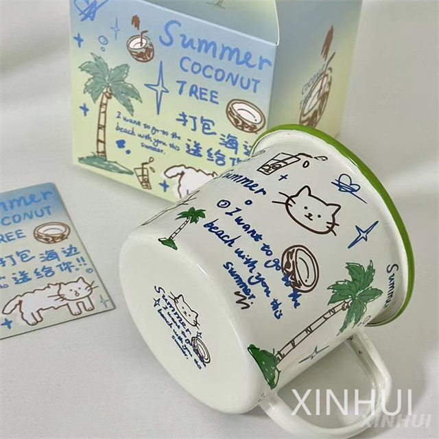 Custom Hand-painted Mugs Heating Safety Camping China Coffee Cup