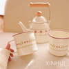 Wholesale Simple Flower Girlfriend Winter Gifts Porcelain Mug