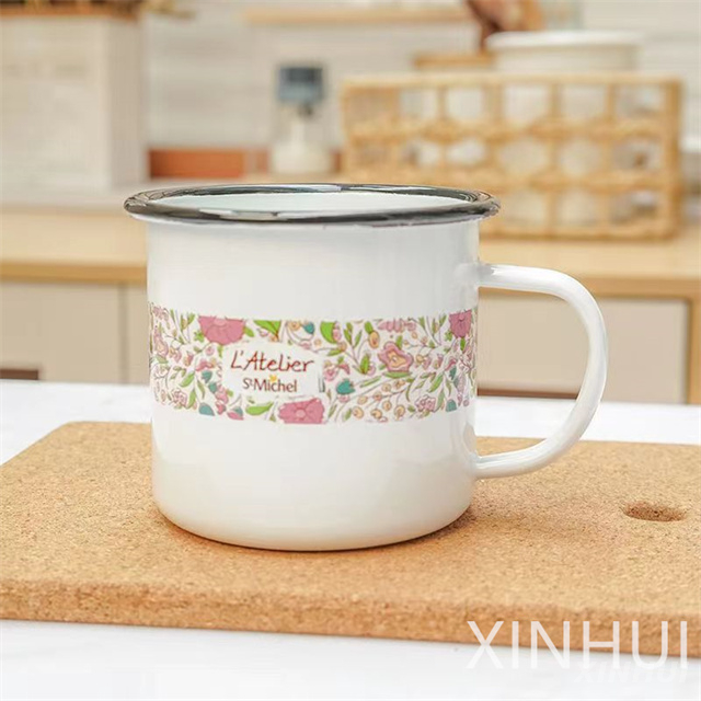 Customized Simple Imitation Ceramic High Aesthetic Enamel Mug