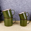 Retro Simple Enamel Mouthwash Cups Green Drinking Cup